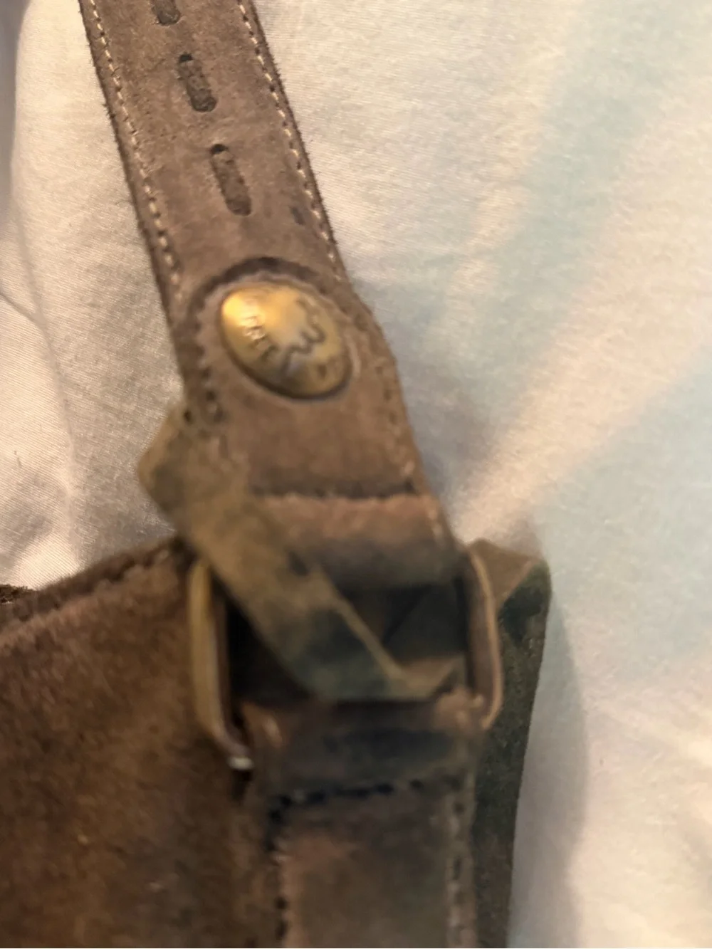 Free People Brown Suede Shoulder Bag  Dallas distressed suede bag